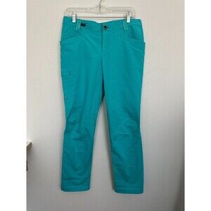 Patagonia Women's Venga Rock Pants Straight Leg Full Length Climbing Teal Size 8